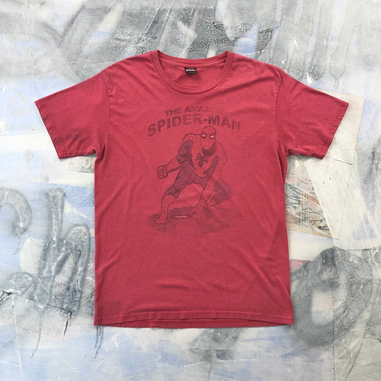 Vintage Marvel Mad Engine Spiderman T Shirt L