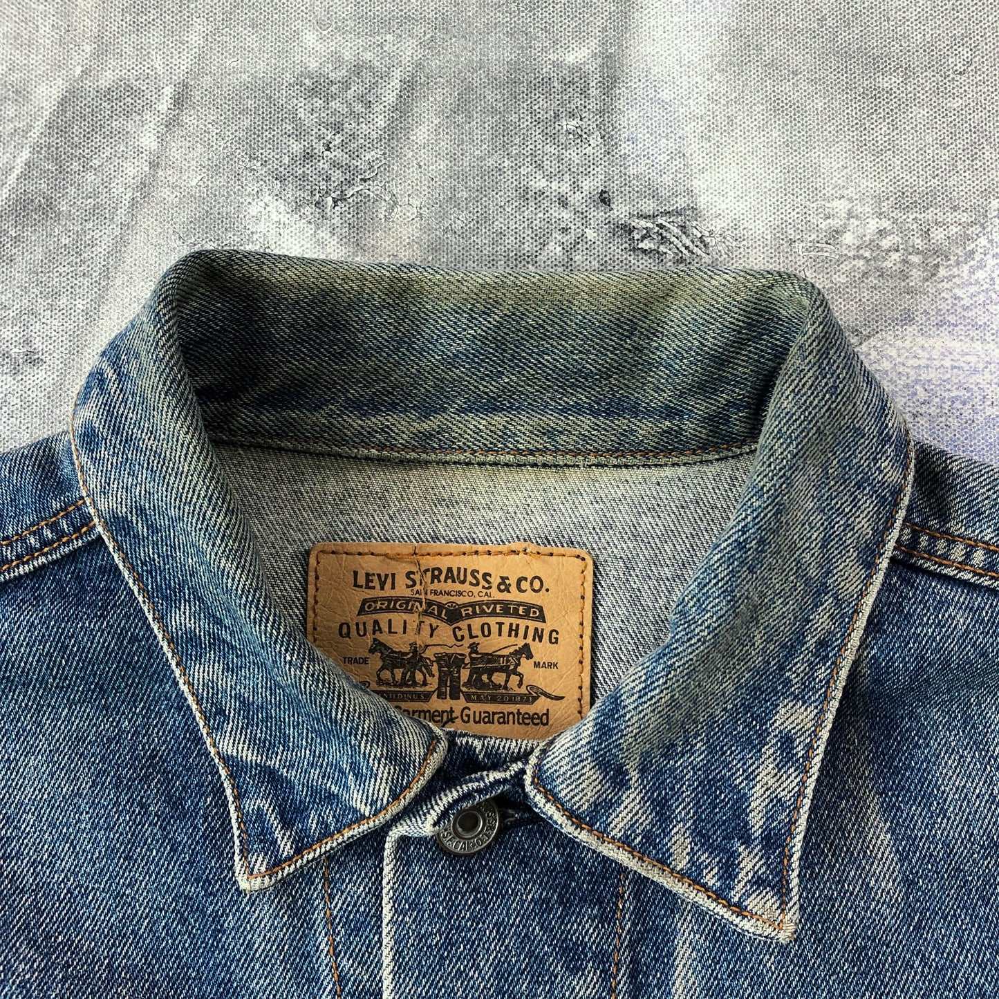 Vintage Levis Orange Tab Denim Button Jacket L