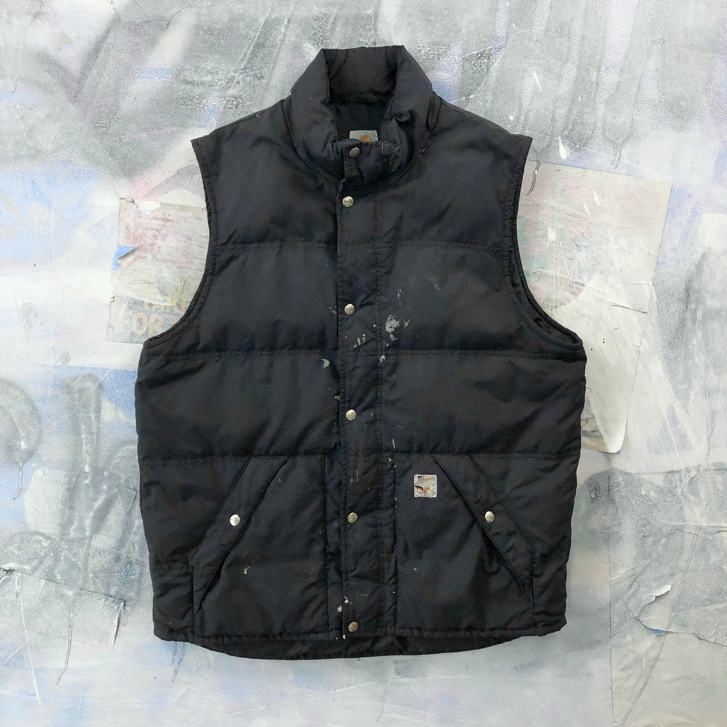 Vintage Carhartt Down Vest Zip Button Jacket L