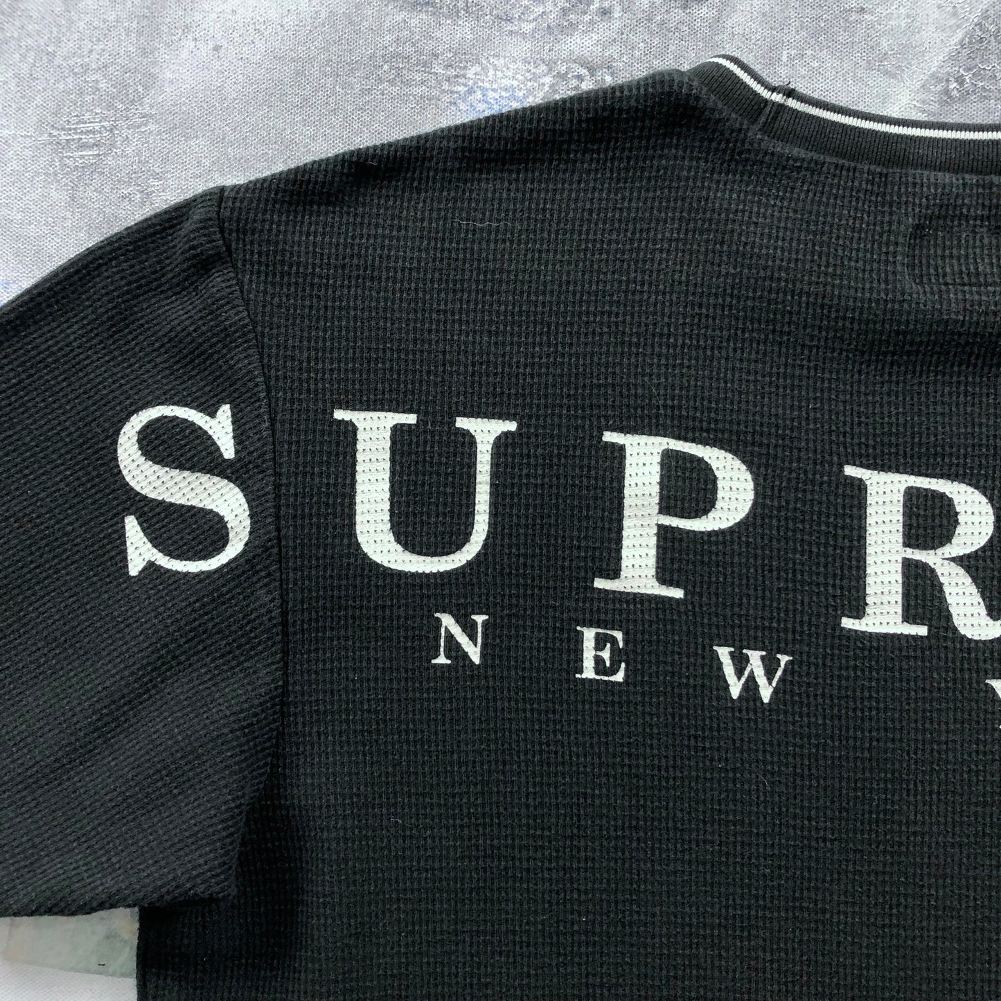 Supreme New York Waffle Knit Crewneck T Shirt M