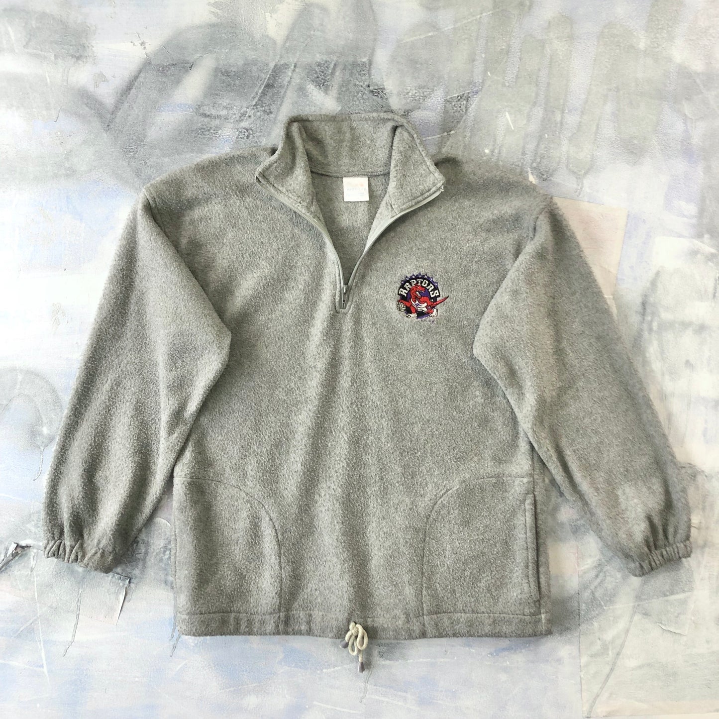 Vintage NBA Toronto Raptors Americas Favorites Quarter Zip Fleece Sweatshirt L