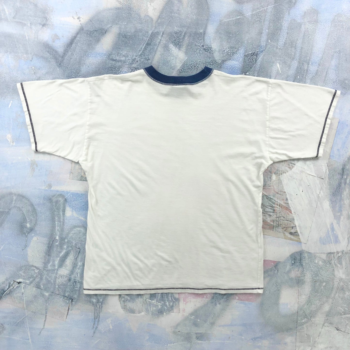 Vintage 80s So What?! So What?! So What?! Ringer T Shirt L