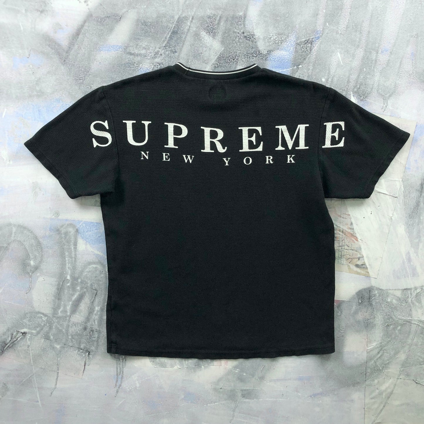 Supreme New York Waffle Knit Crewneck T Shirt M