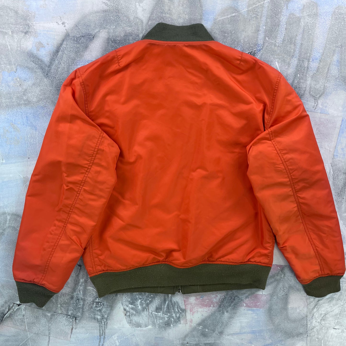 Vintage Ralph Lauren Reversible Flight MA-1 Bomber Zip Jacket XL