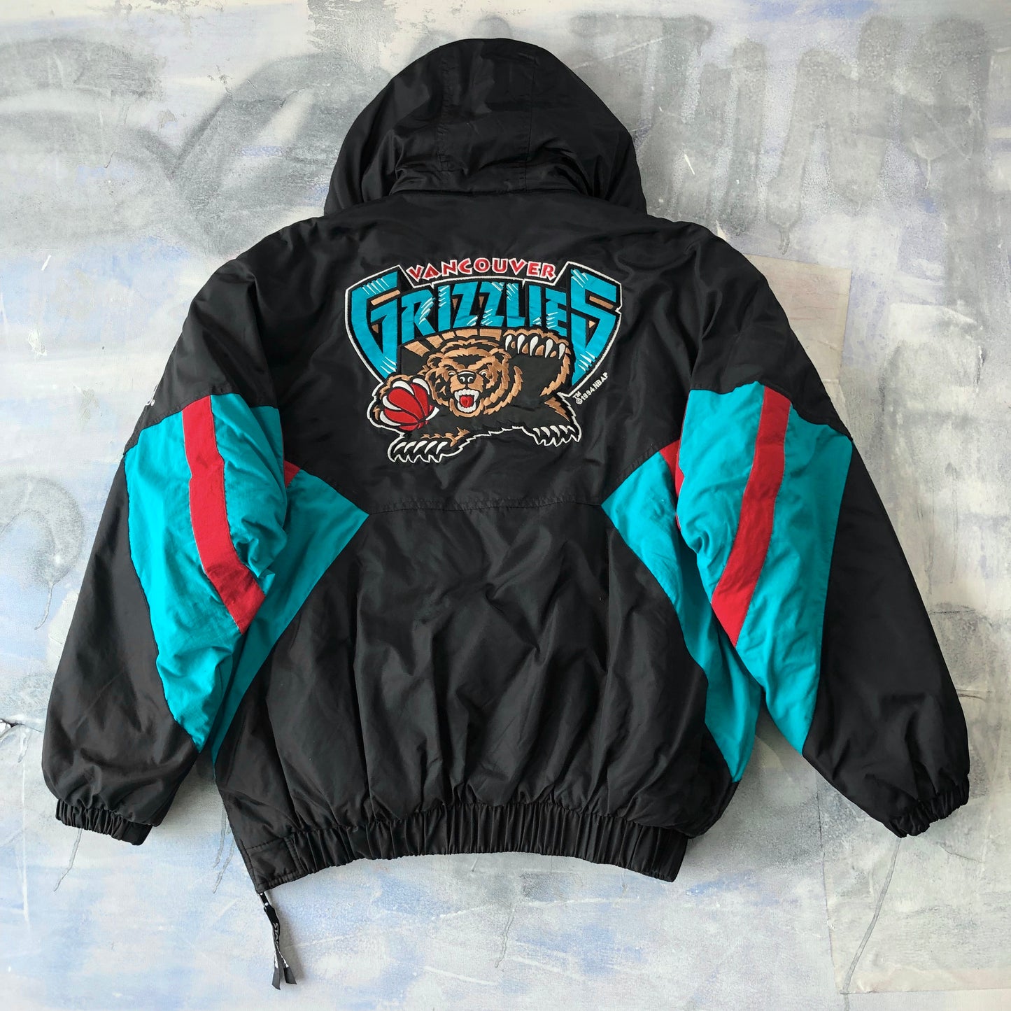 Vintage 90s Starter NBA Vancouver Grizzlies Puffer Quarter Zip Jacket XL