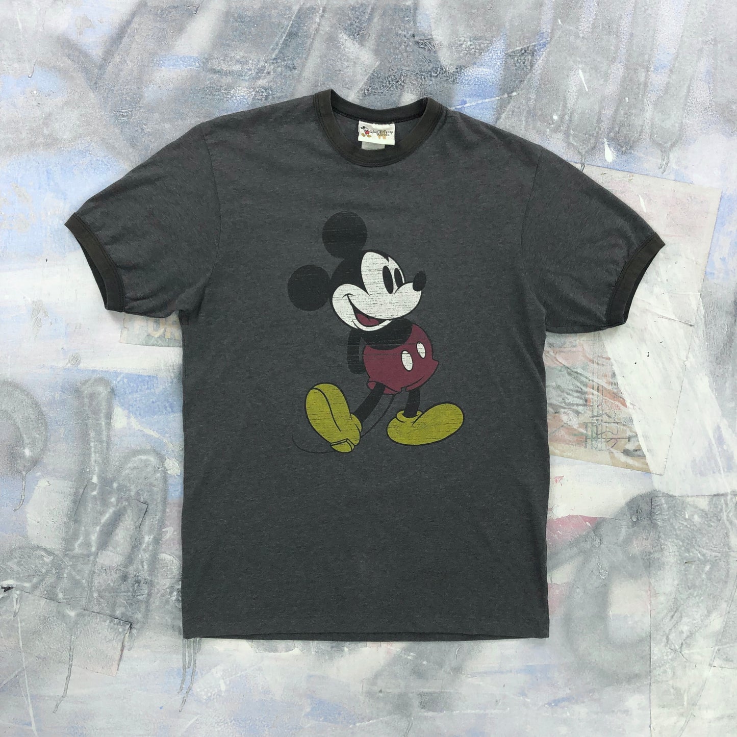 Walt Disney World Mickey Mouse Ringer T Shirt S