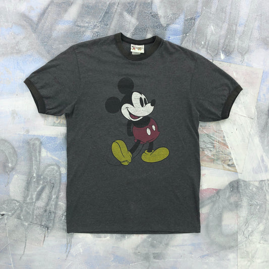 Walt Disney World Mickey Mouse Ringer T Shirt S