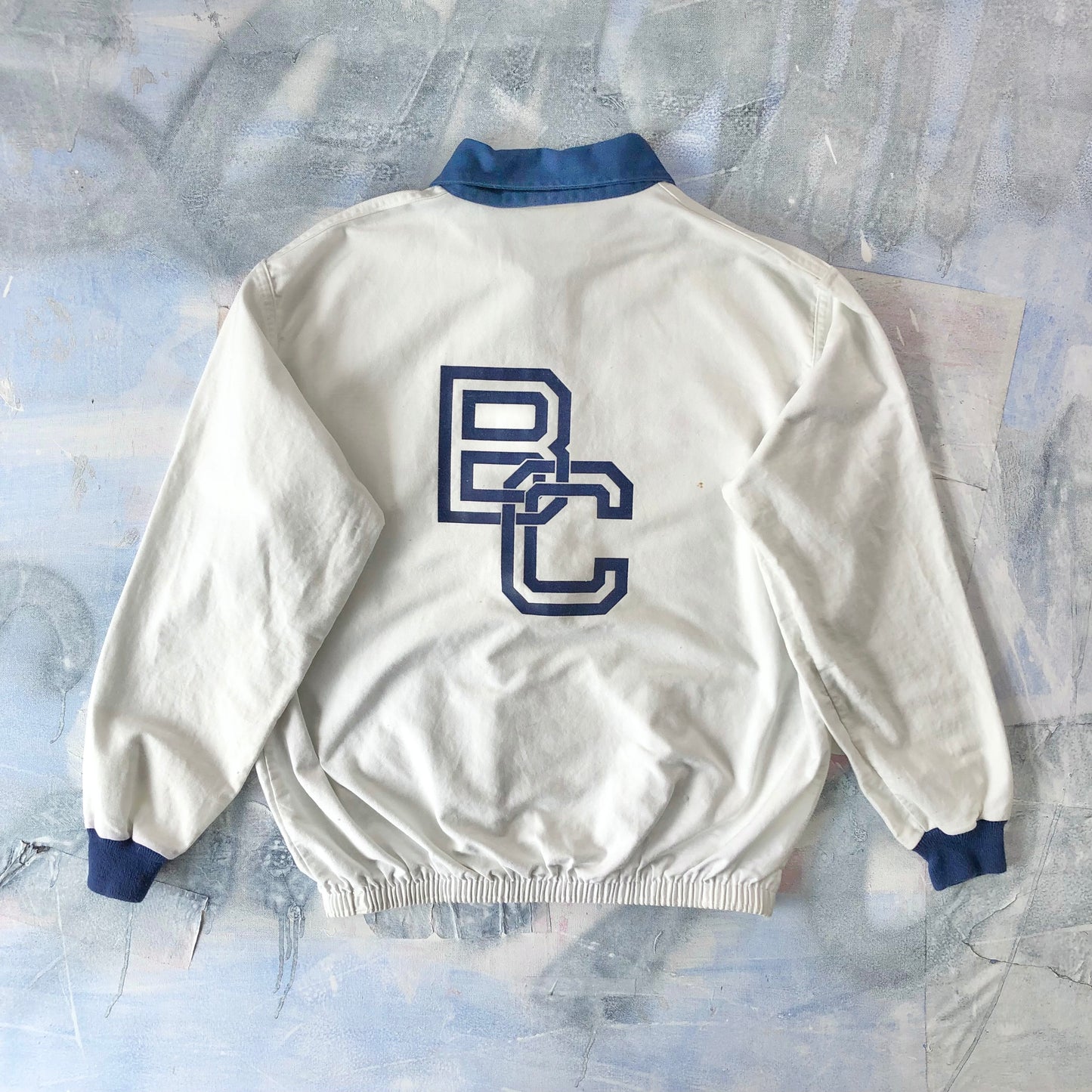 Vintage 90s Barbarian The Real One British Columbia Long Sleeve Rugby Polo Quarter Zip Sweatshirt L