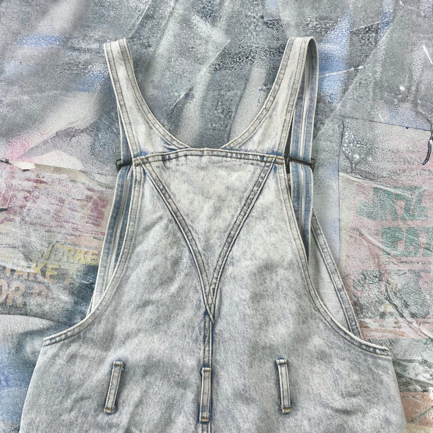 Vintage 90s USA Guess Georges Marciano Washed Denim Overall Jean L