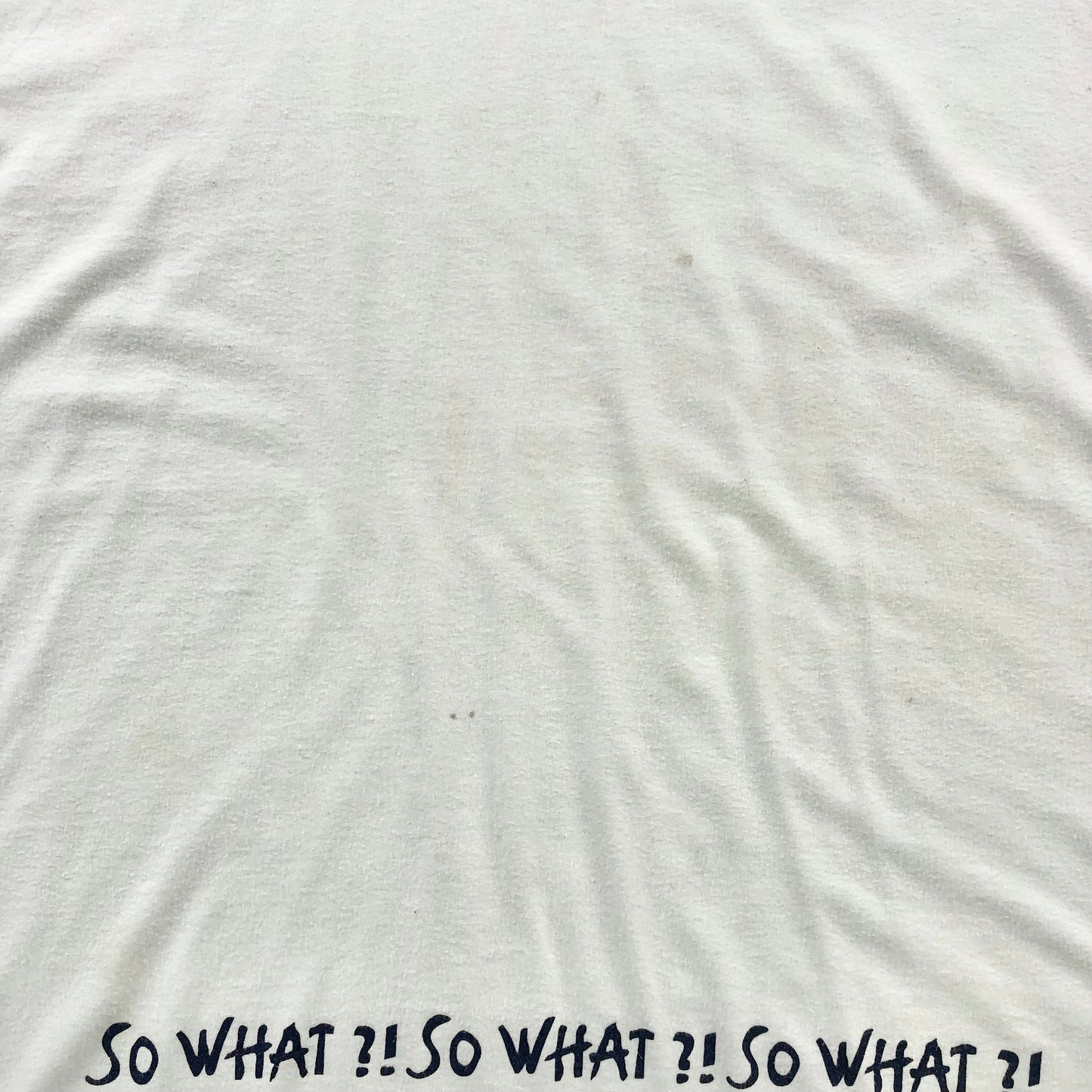 Vintage 80s So What?! So What?! So What?! Ringer T Shirt L