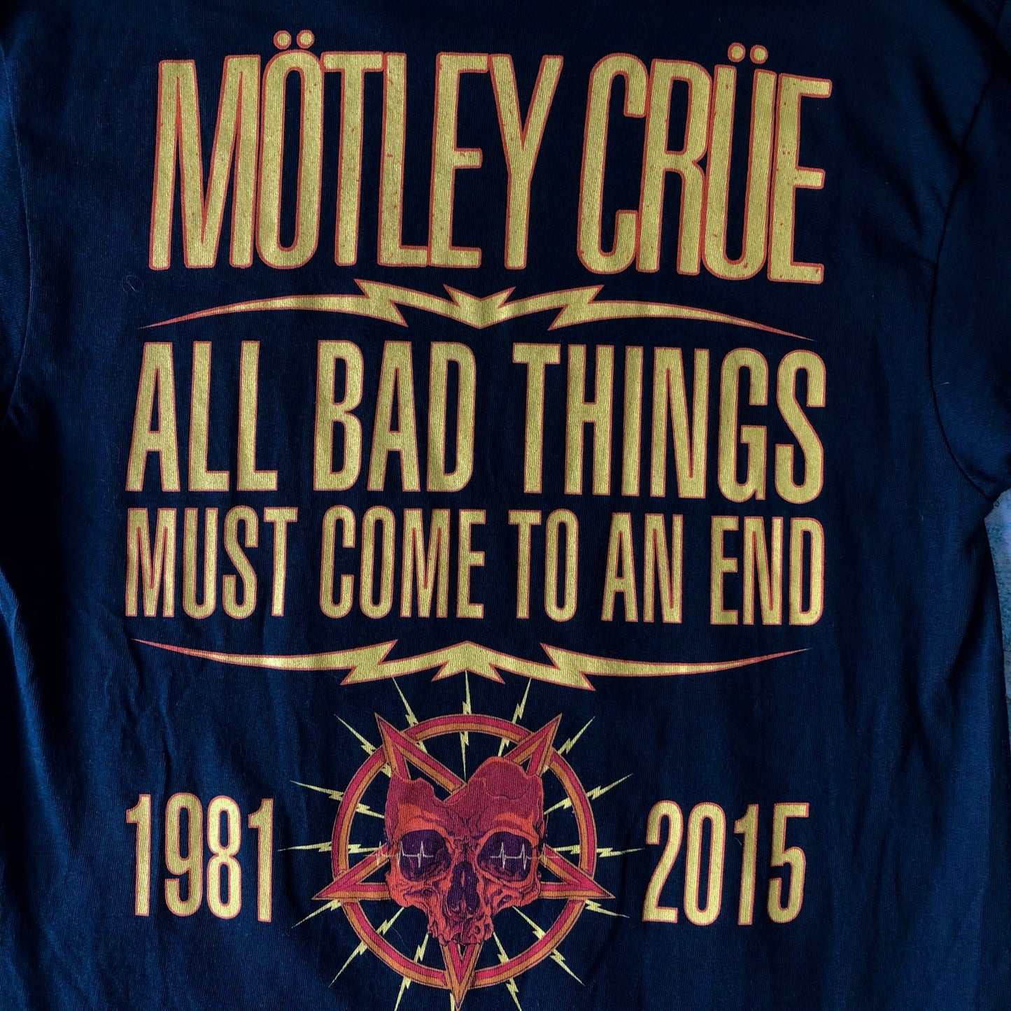 Vintage Motley Crue All Bad Things Come To An End T Shirt M