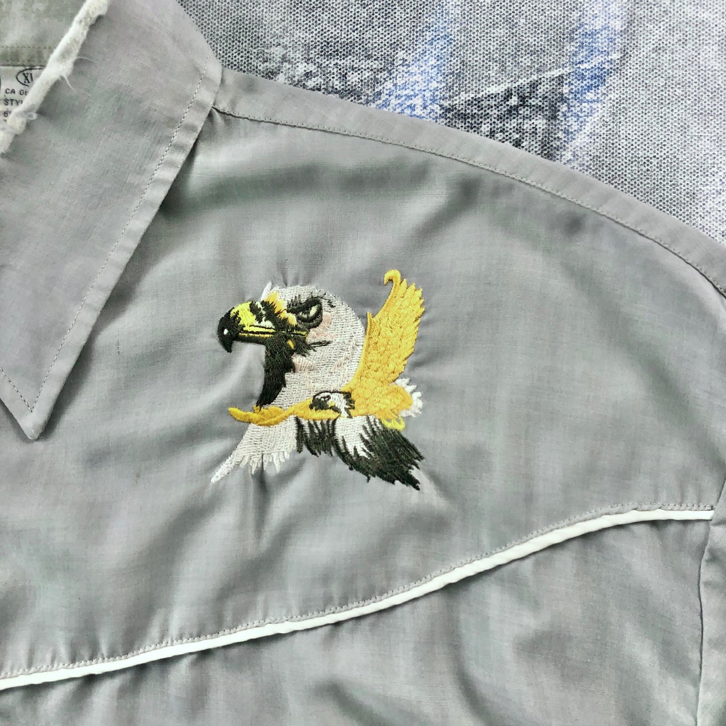 Vintage Western Embroided Eagle Button Shirt XL