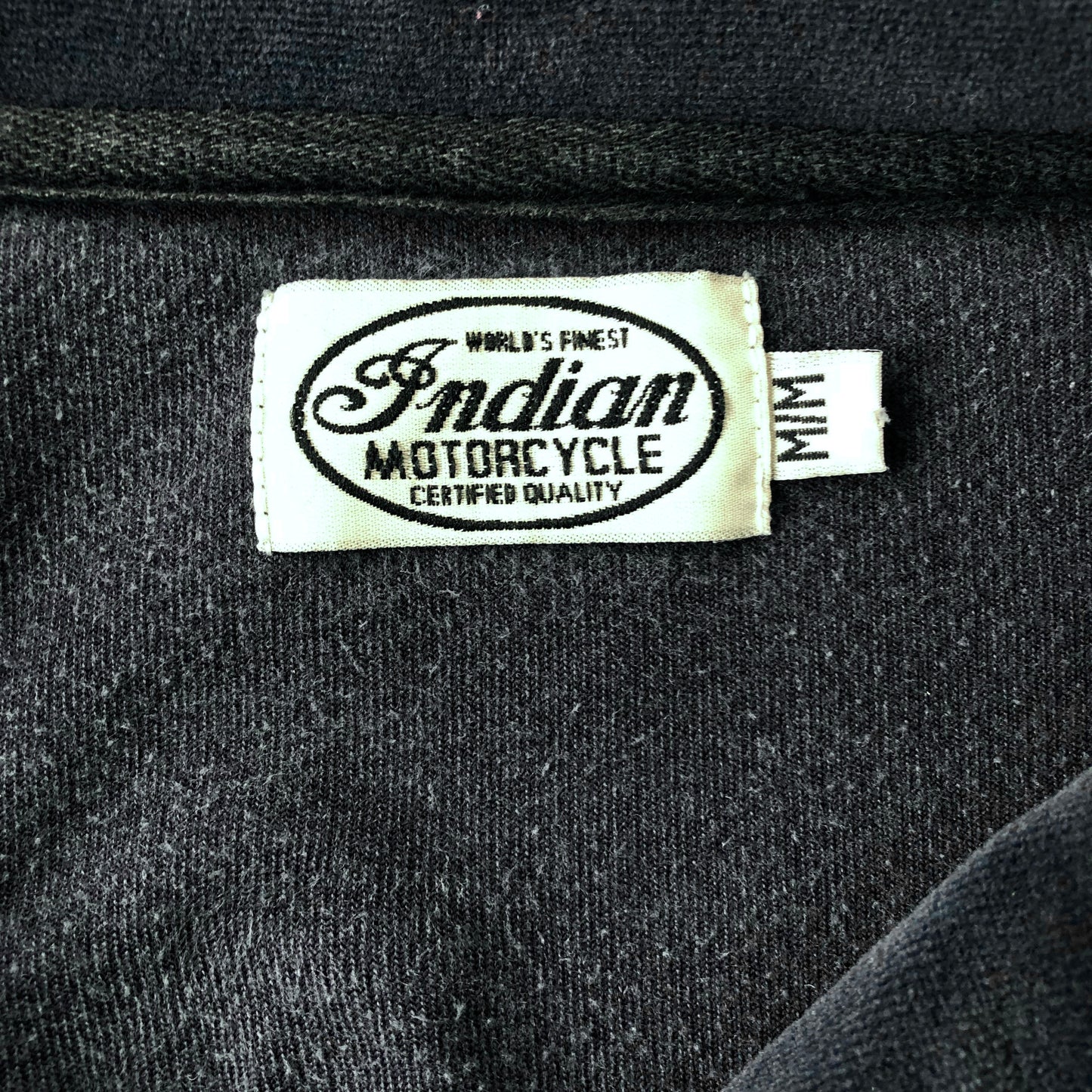 Vintage Worlds Finest Indian Motorcycles Camp Button Shirt M
