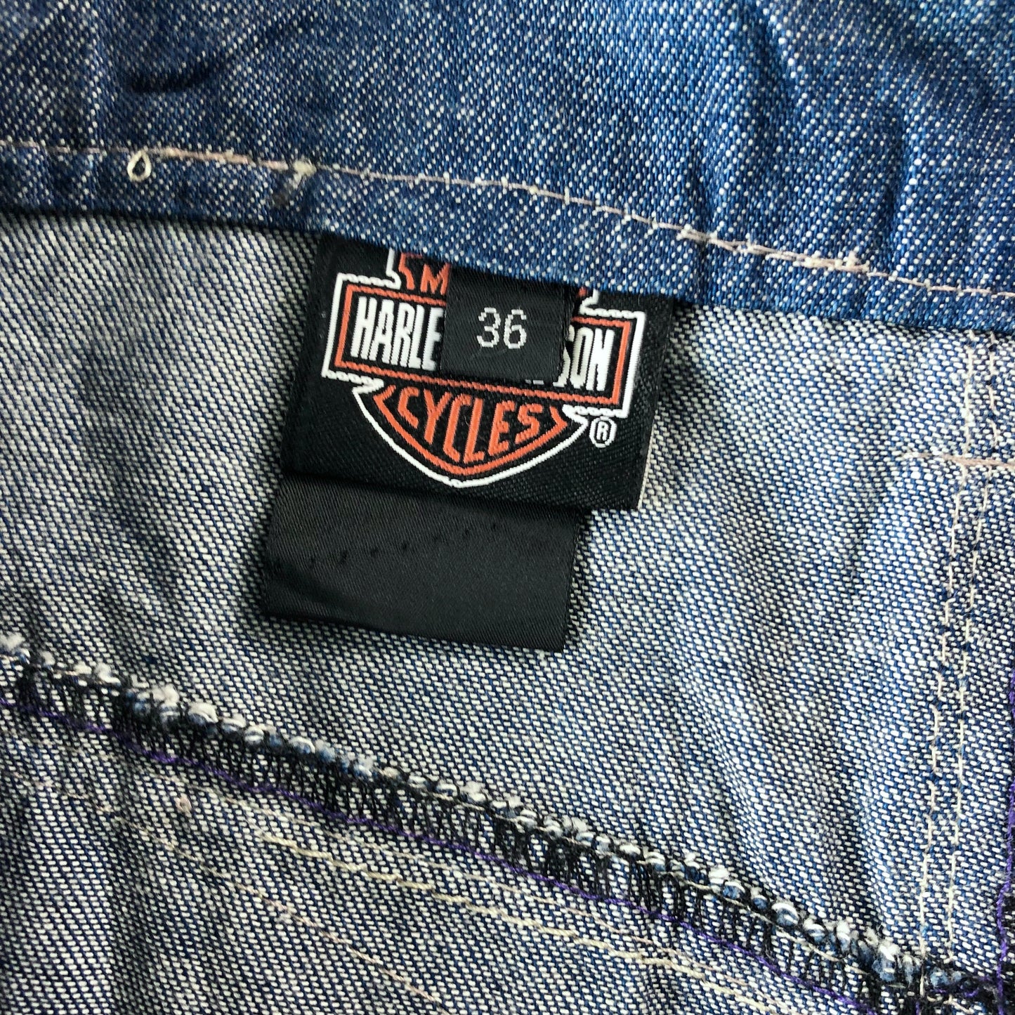 Vintage Harley Davidson Distressed Jean W36