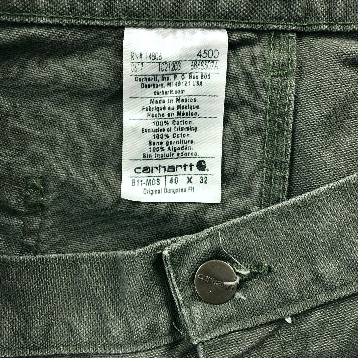 Carhartt Single Knee Carpenter Workwear Jean W40