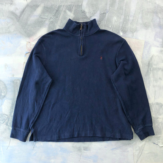 Vintage Polo Ralph Lauren Pony Quarter Zip Sweater XL