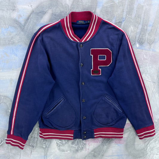 Polo Ralph Lauren New York Varsity Letterman Button Sweatshirt L