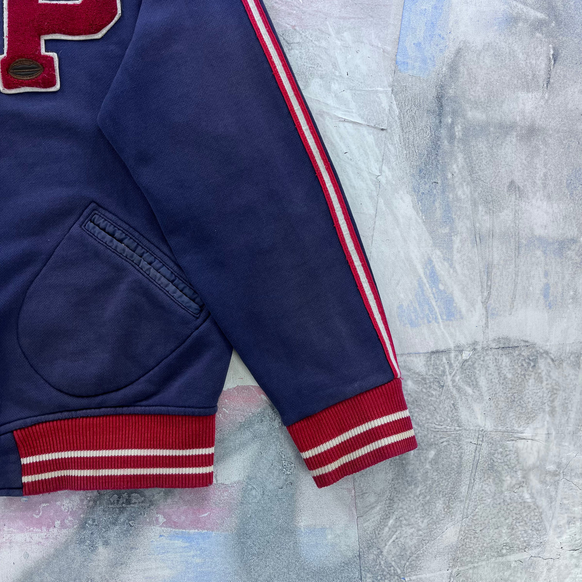 Polo Ralph Lauren New York Varsity Letterman Button Sweatshirt L