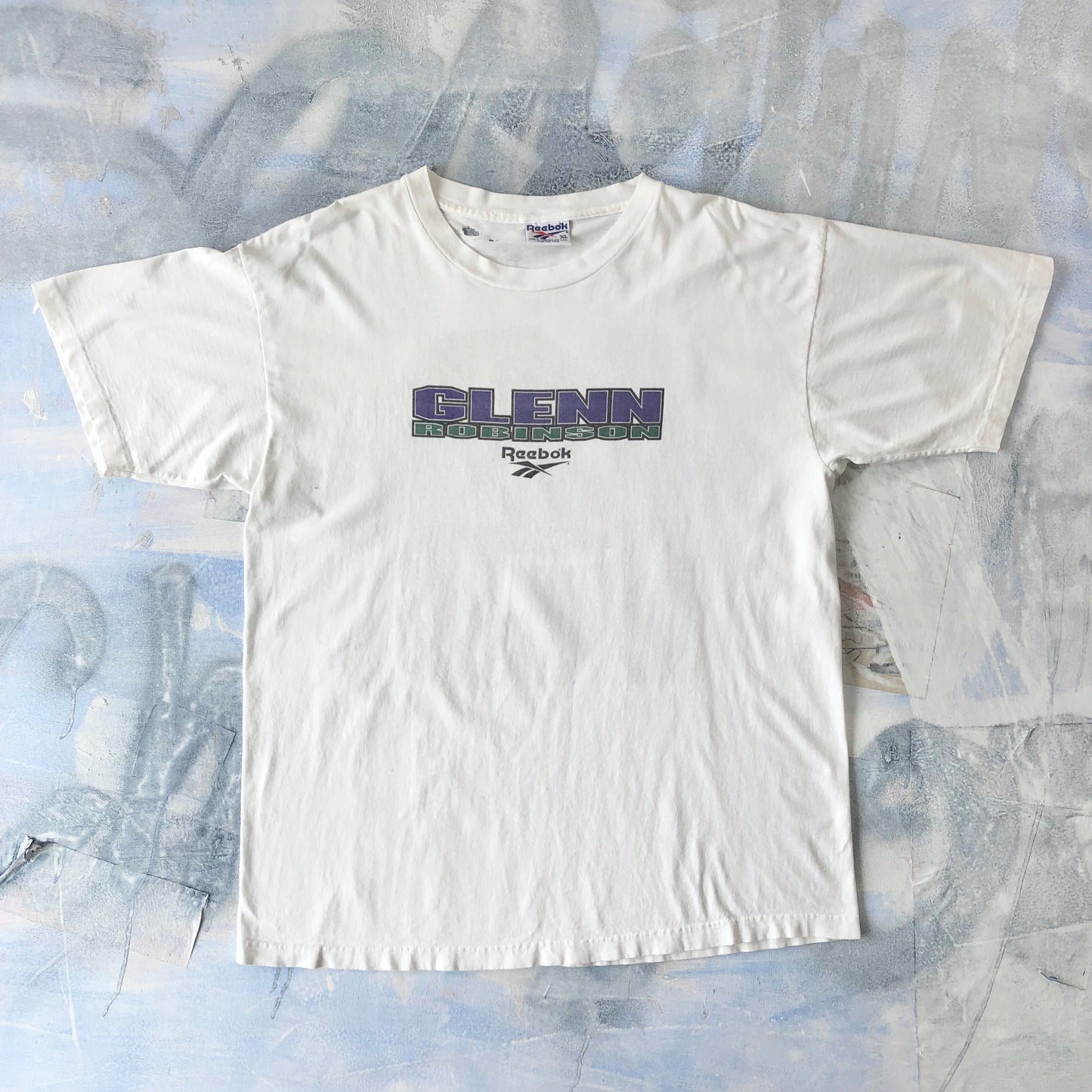 Vintage USA 90s Reebok Glen Robinson Milwaukee Bucks 13 T Shirt XL