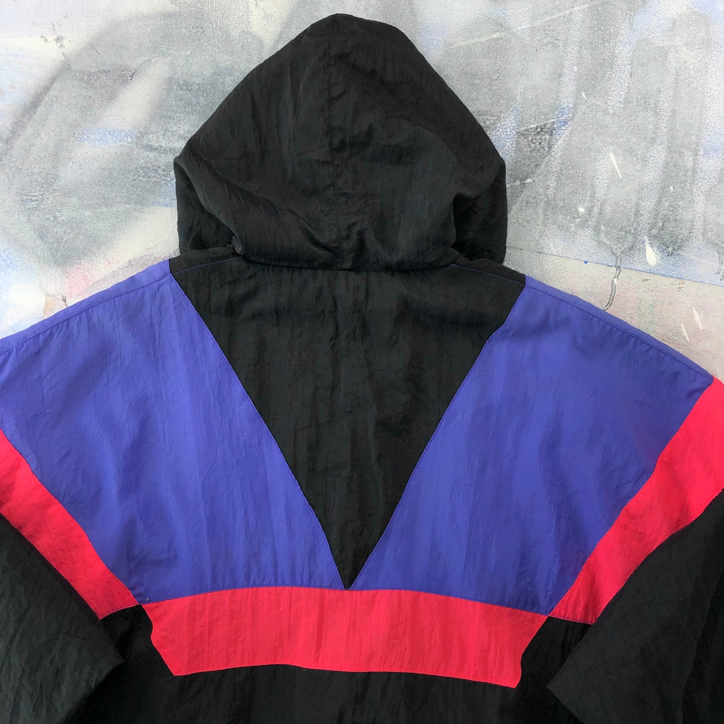 Vintage 90s Puma Colorblock Quarter Zip Hooded Puffer Jacket XL