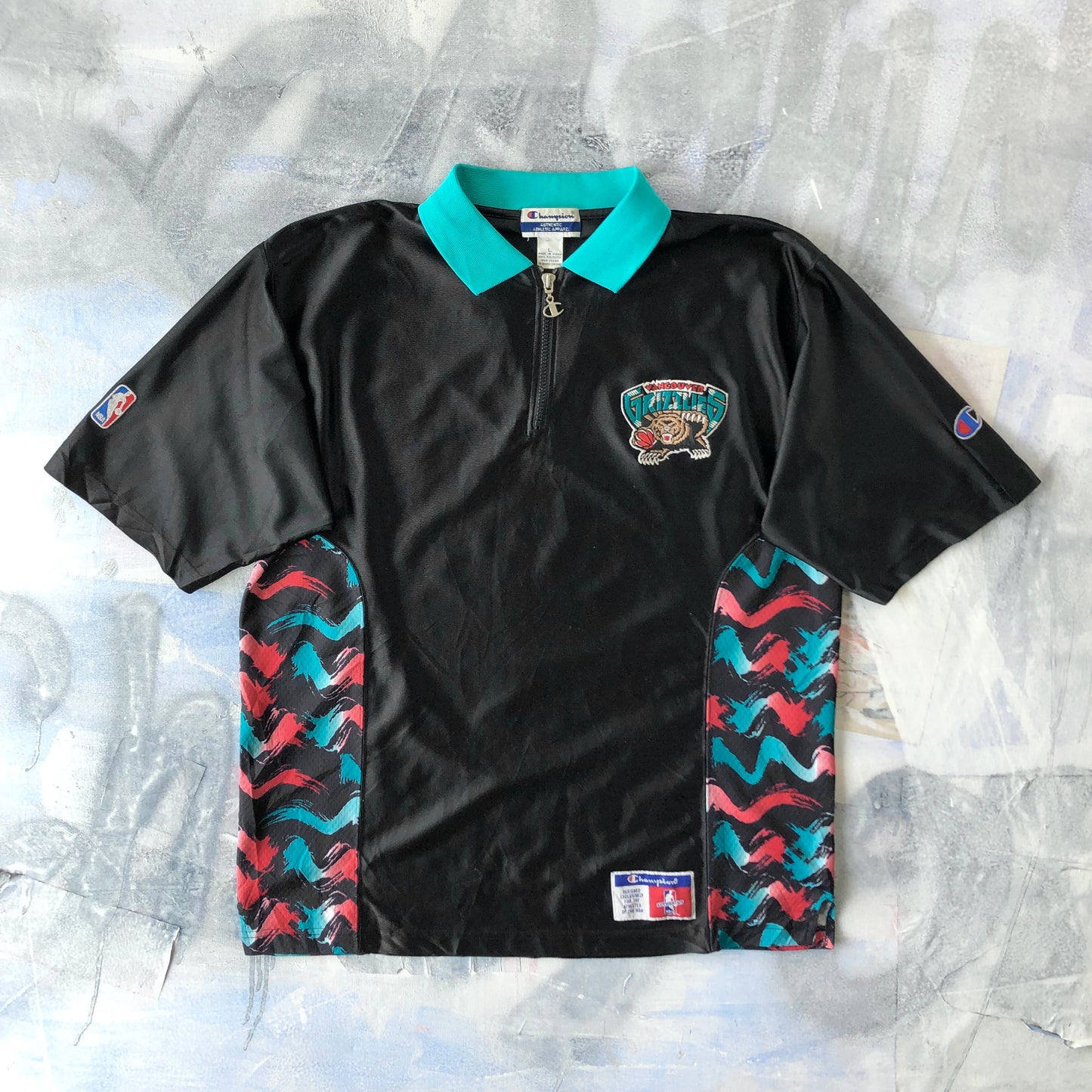 Vintage Champion NBA Vancouver Grizzlies Warm Up Jersey L