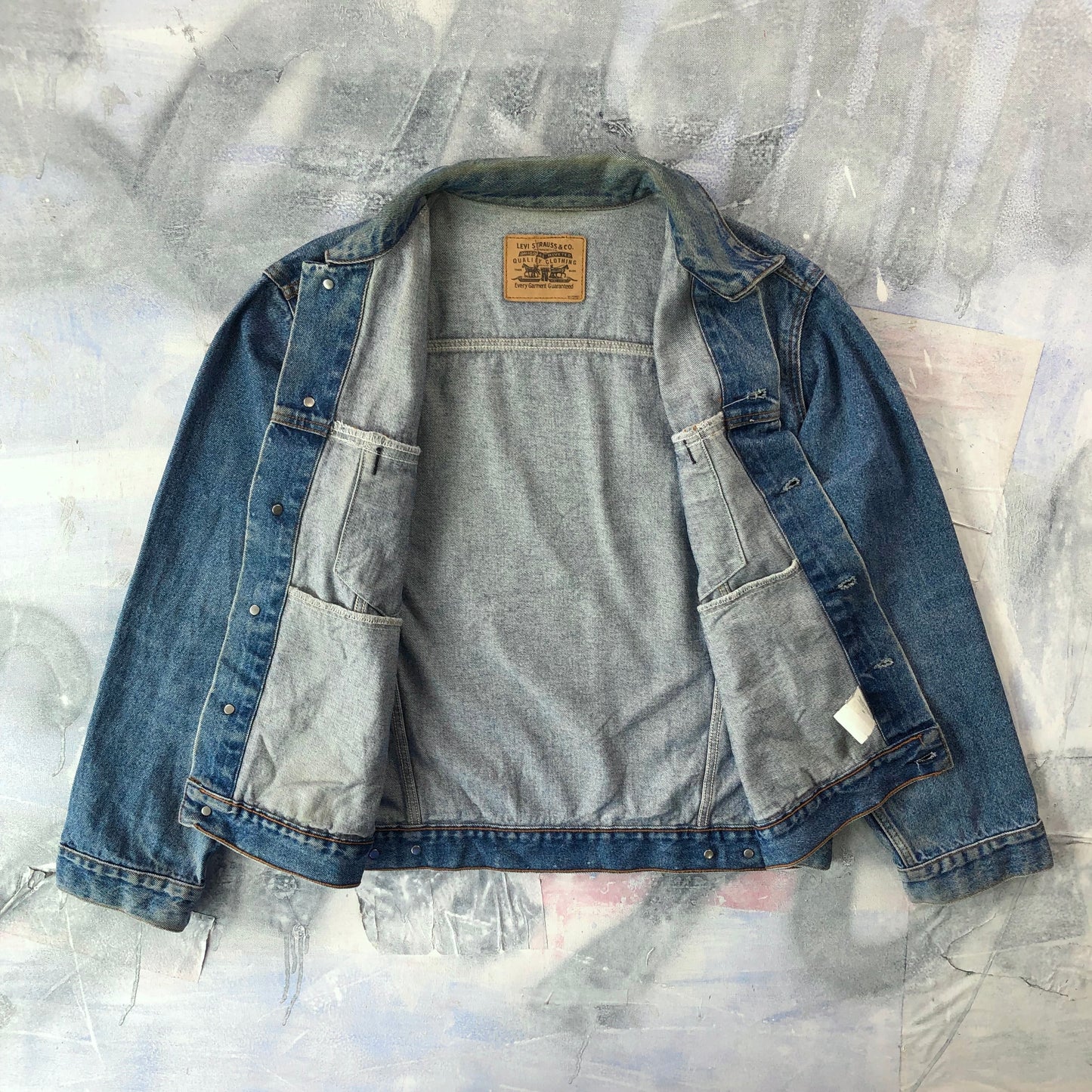 Vintage Levis Orange Tab Denim Button Jacket L