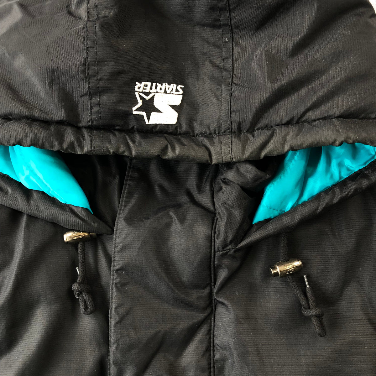 Vintage 90s Starter NBA Vancouver Grizzlies Puffer Quarter Zip Jacket XL