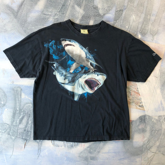 Vintage Ralf Nature Oceangraphic Valencia Sharks T Shirt XL