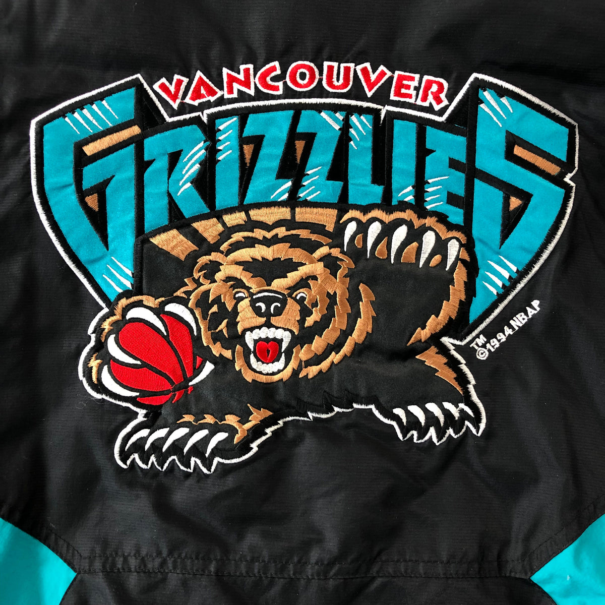 Vintage 90s Starter NBA Vancouver Grizzlies Puffer Quarter Zip Jacket XL