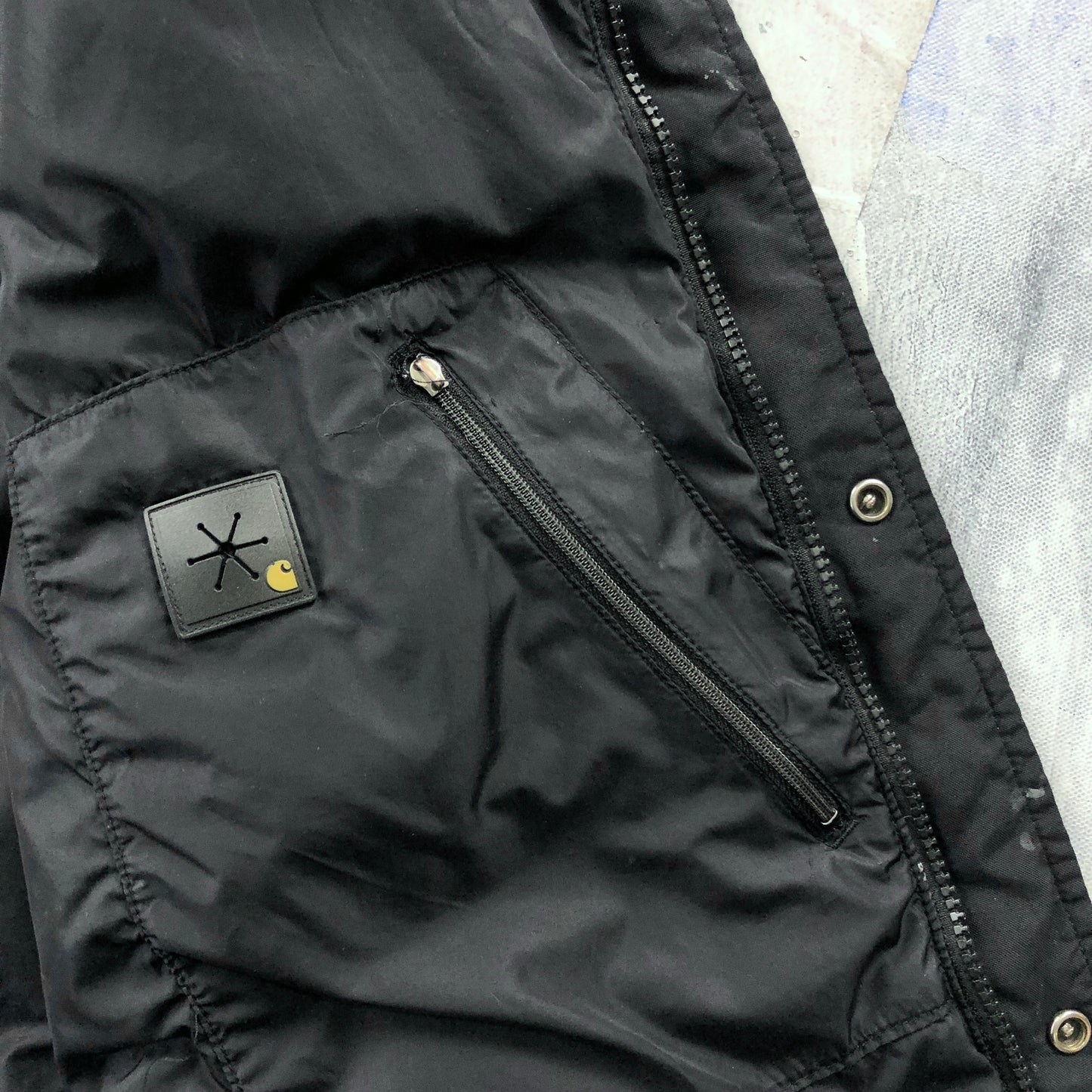 Vintage Carhartt Down Vest Zip Button Jacket L