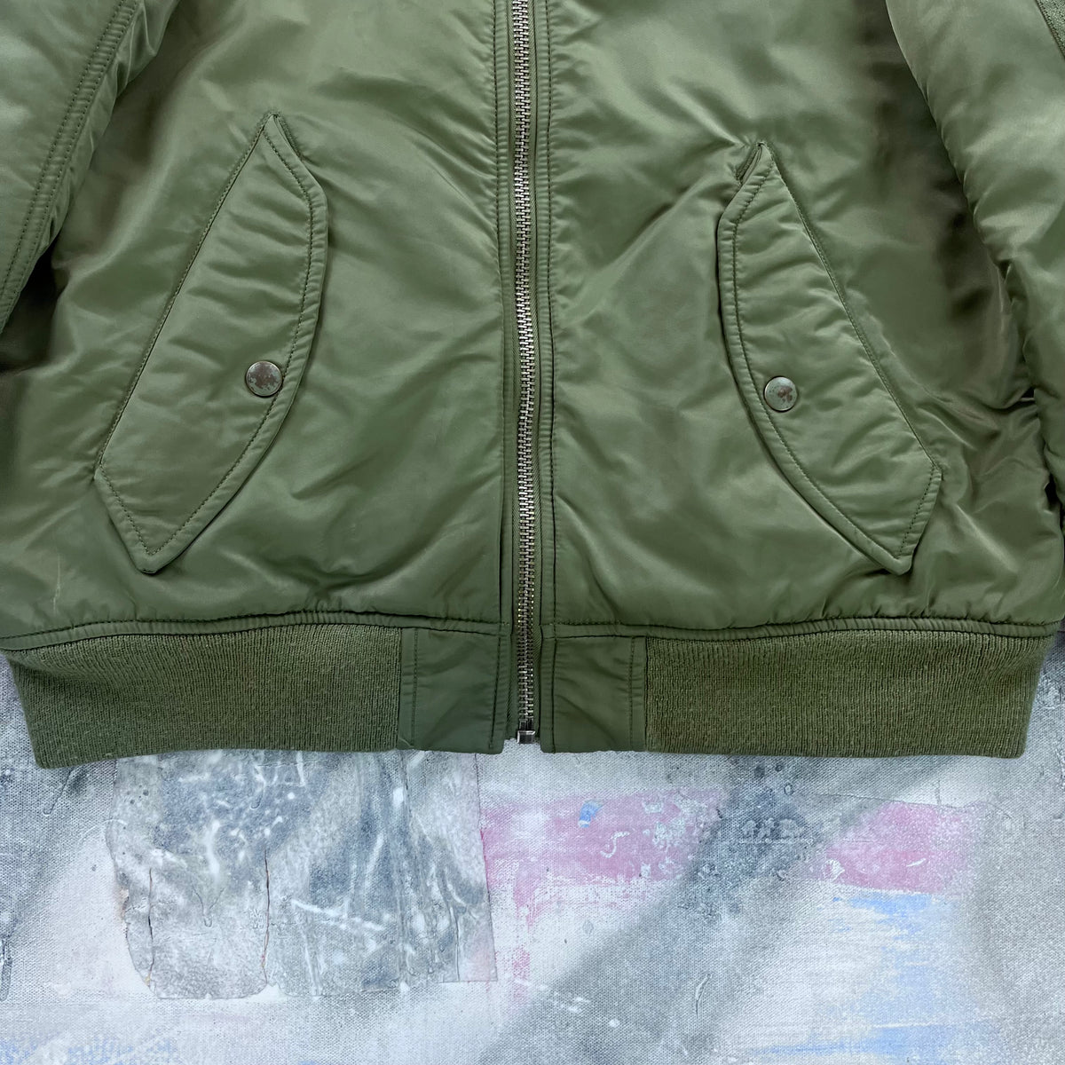 Vintage Ralph Lauren Reversible Flight MA-1 Bomber Zip Jacket XL