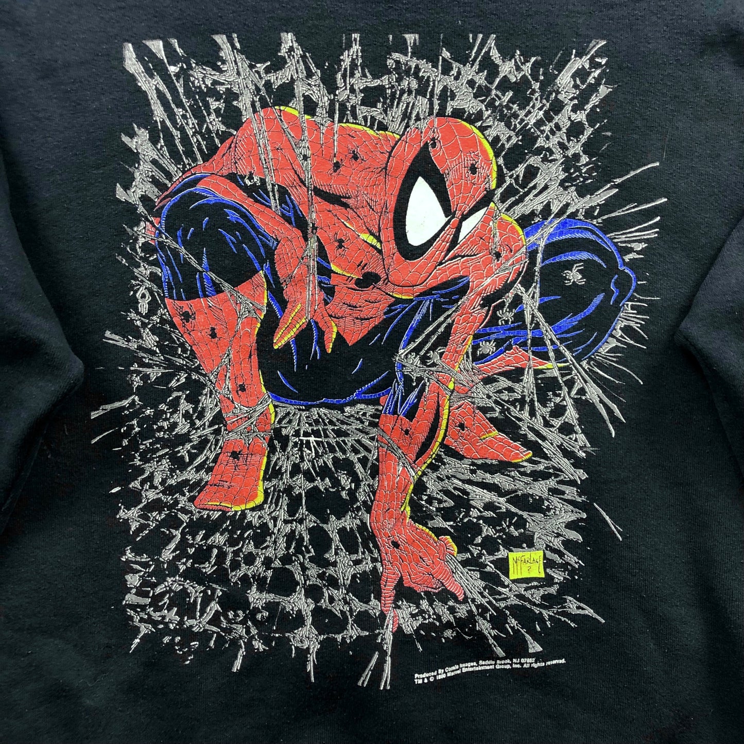 Vintage 90s USA Spiderman By Todd McFarlane Marvel Crewneck Sweatshirt L