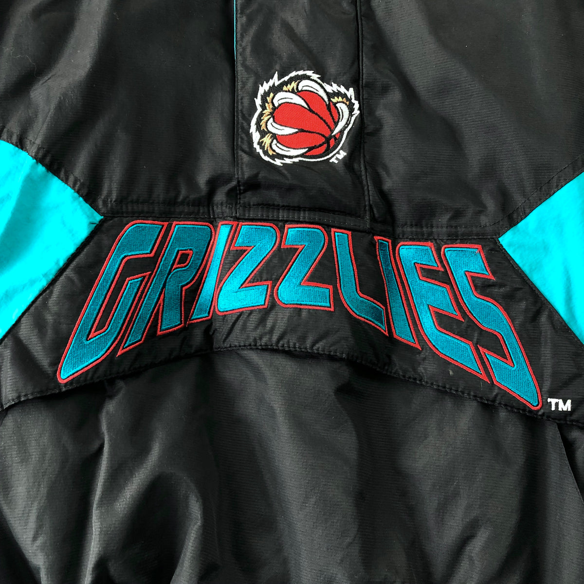 Vintage 90s Starter NBA Vancouver Grizzlies Puffer Quarter Zip Jacket XL