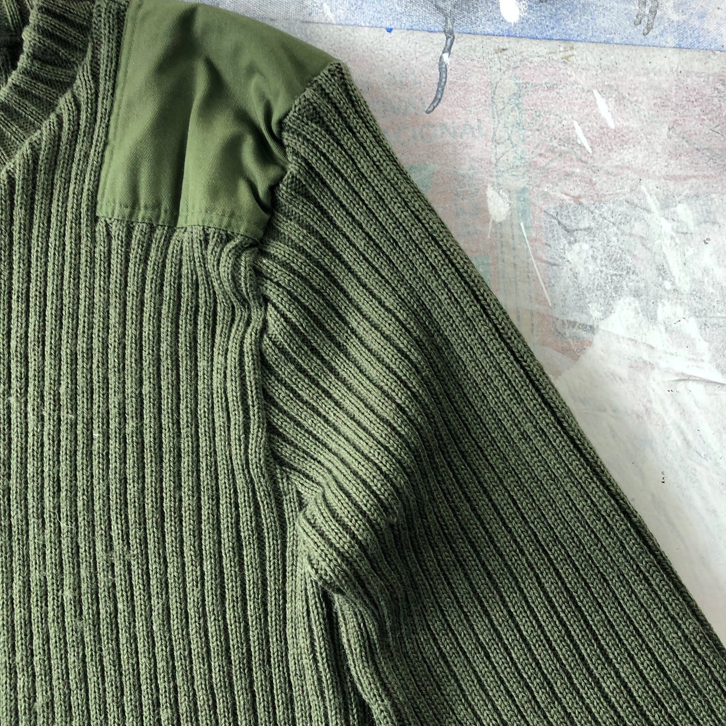 Vintage L.L Bean Freeport Maine Military Wool Sweater L