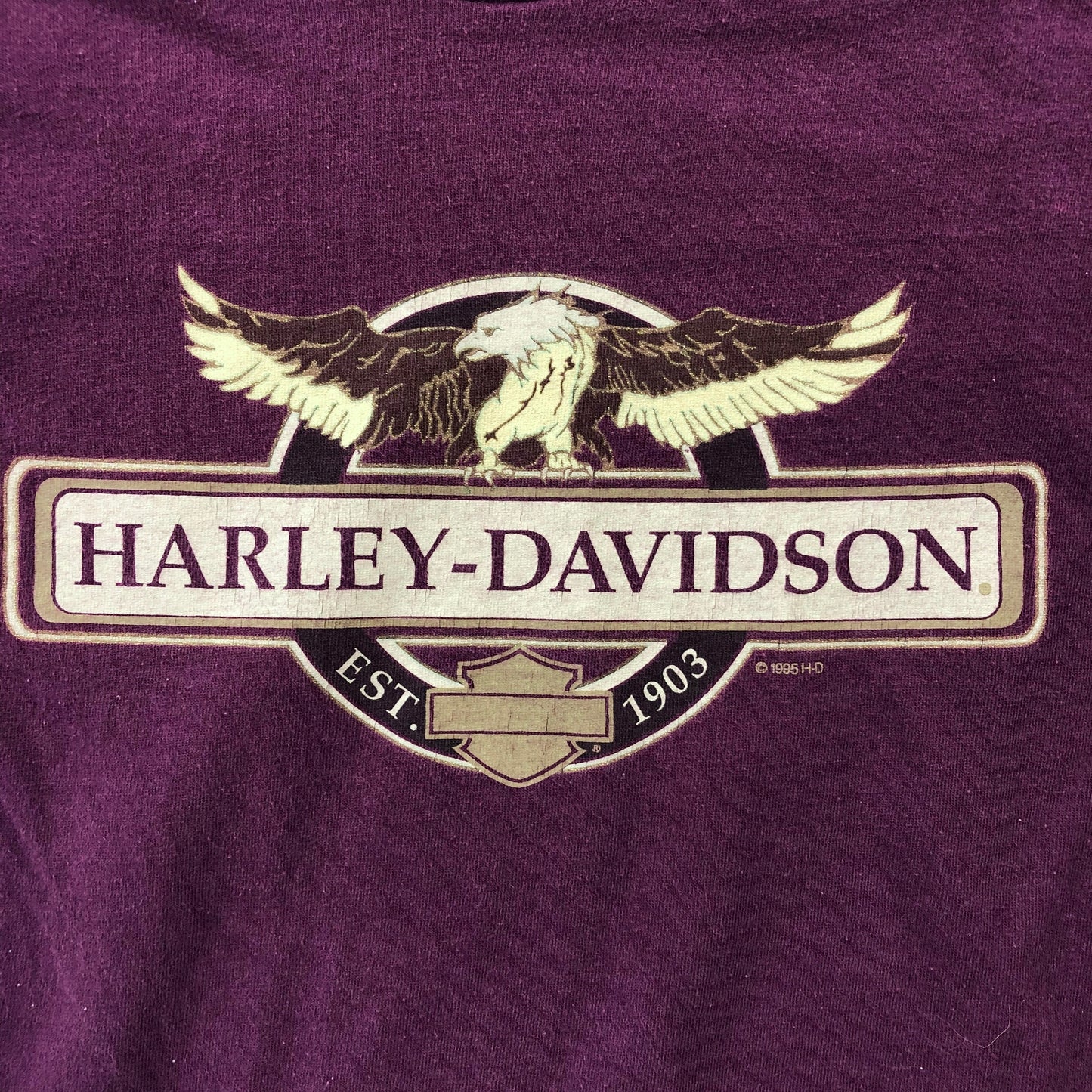 Vintage 90s USA Harley Davidson Motorcycles Eagle Southeast Cleveland Ohio T Shirt L