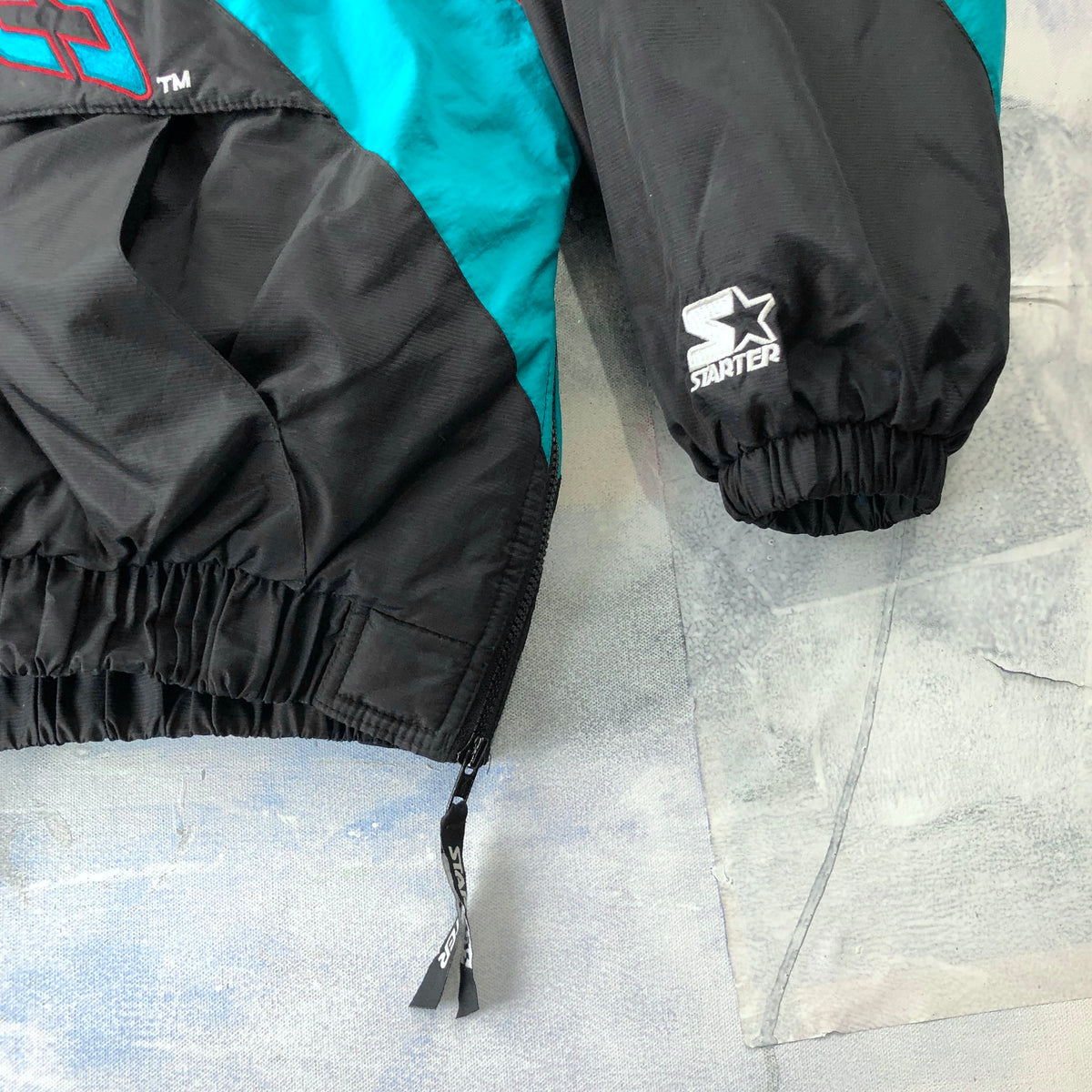 Vintage 90s Starter NBA Vancouver Grizzlies Puffer Quarter Zip Jacket XL