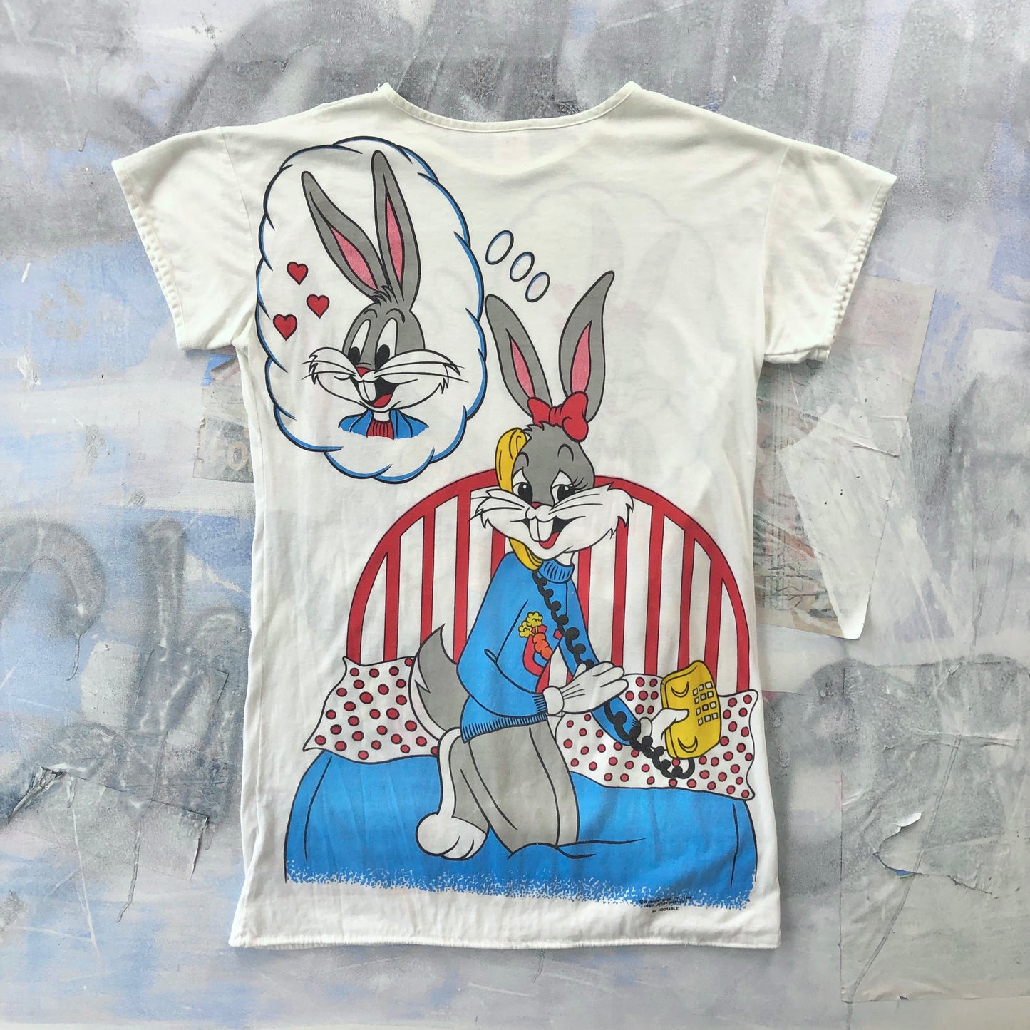 Vintage 1986 Bugs & Honey Bunny Hearts Call T Shirt L