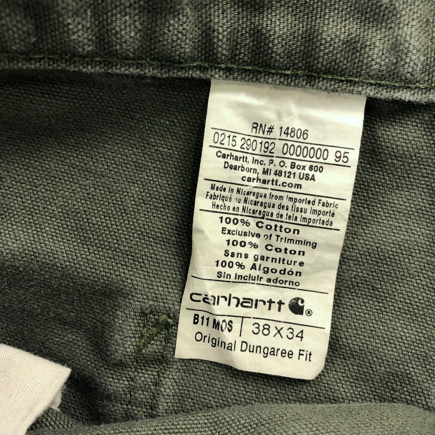 Carhartt Single Knee Workwear Jean W38