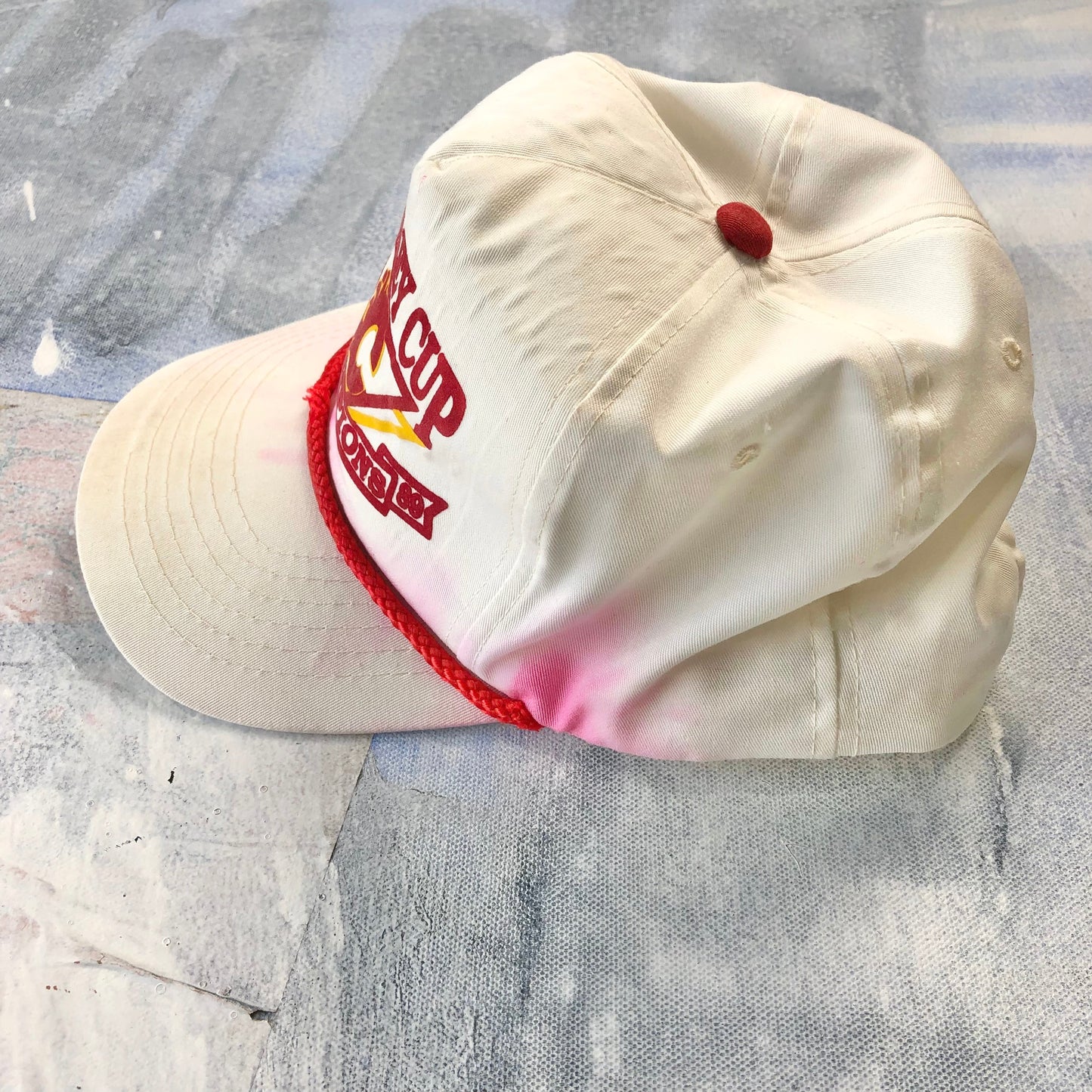 Vintage 1989 Calgary Flames Stanley Cup Champions String Snapback Hat