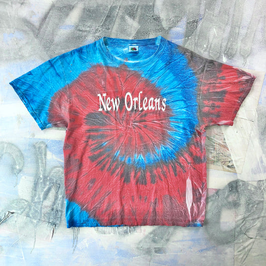 Vintage New Orleans Embroided Ty Dye T Shirt L