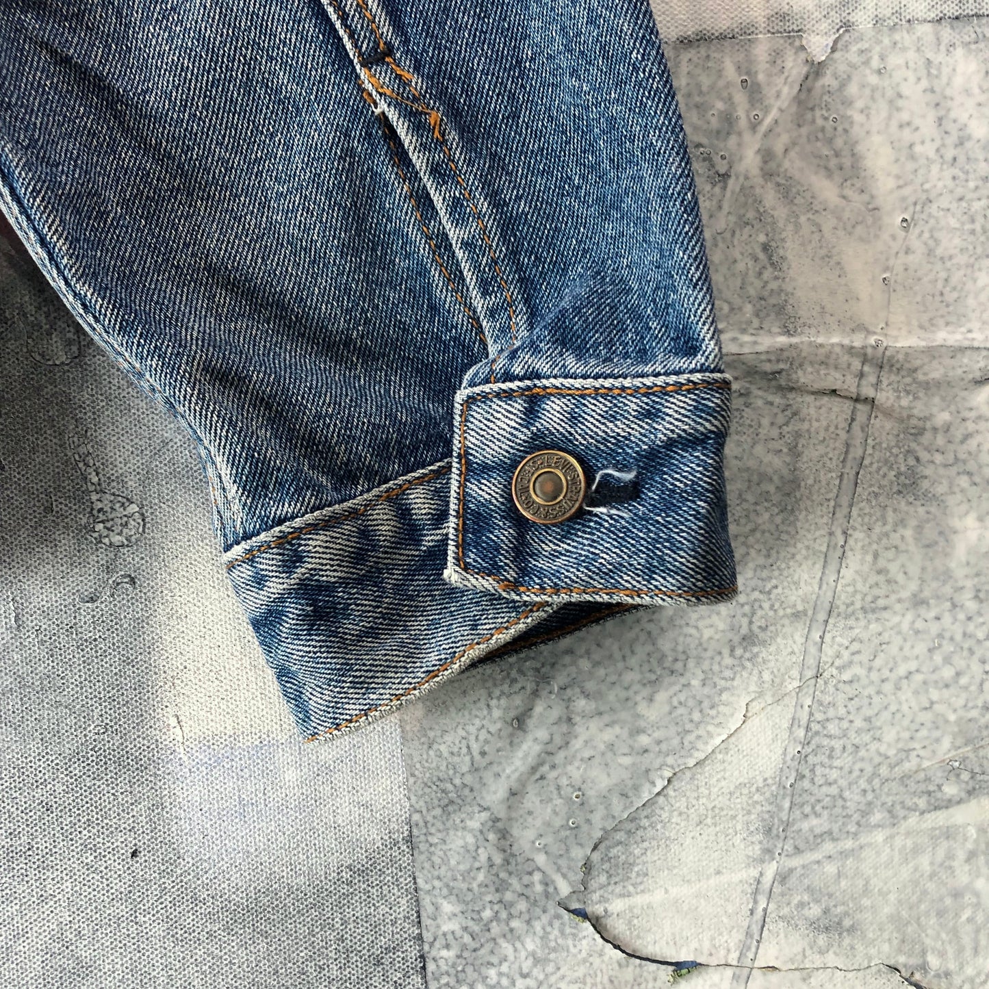 Vintage Levis Orange Tab Denim Button Jacket L