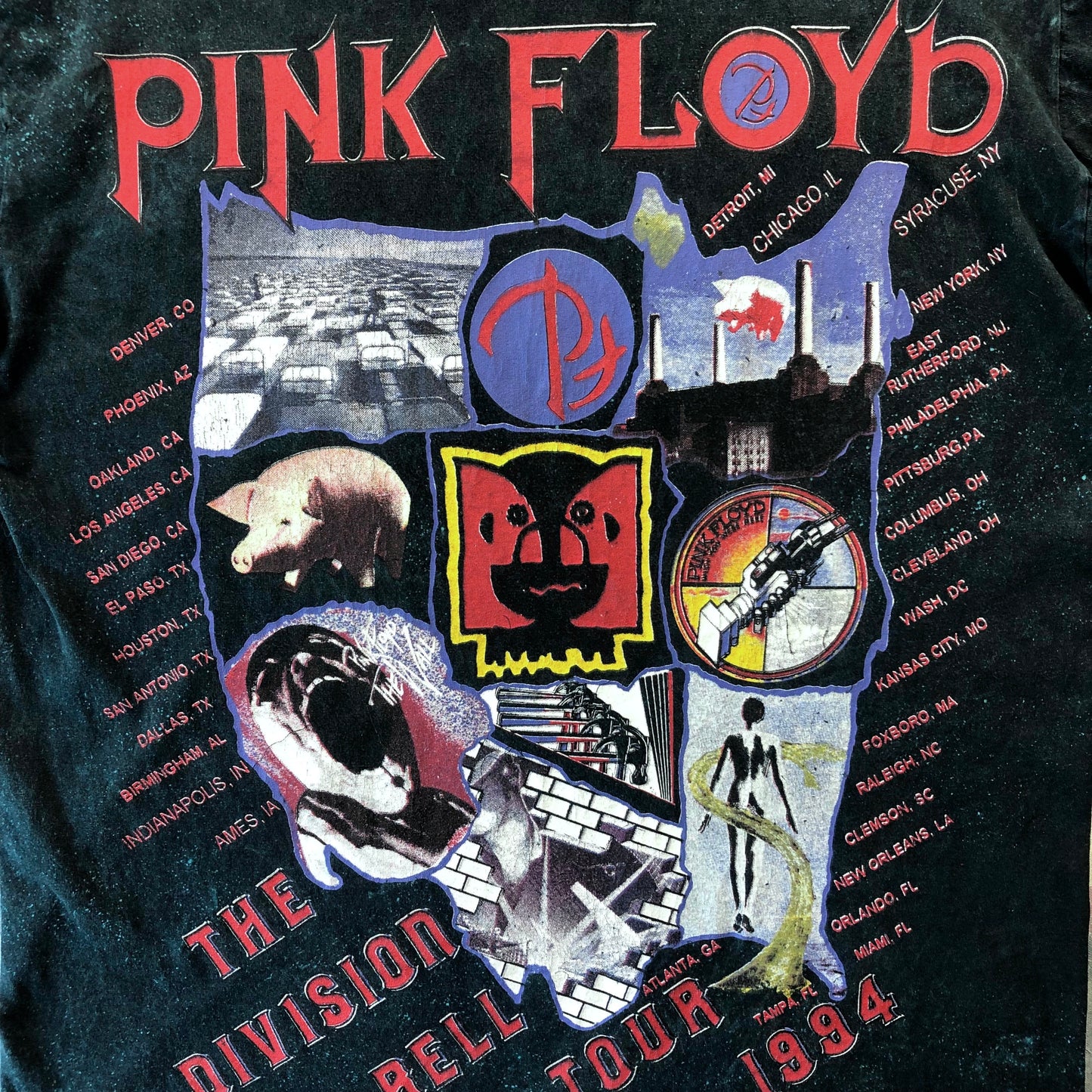 Vintage USA Pink Floyd The Division Bell Tour 1994 T Shirt XL