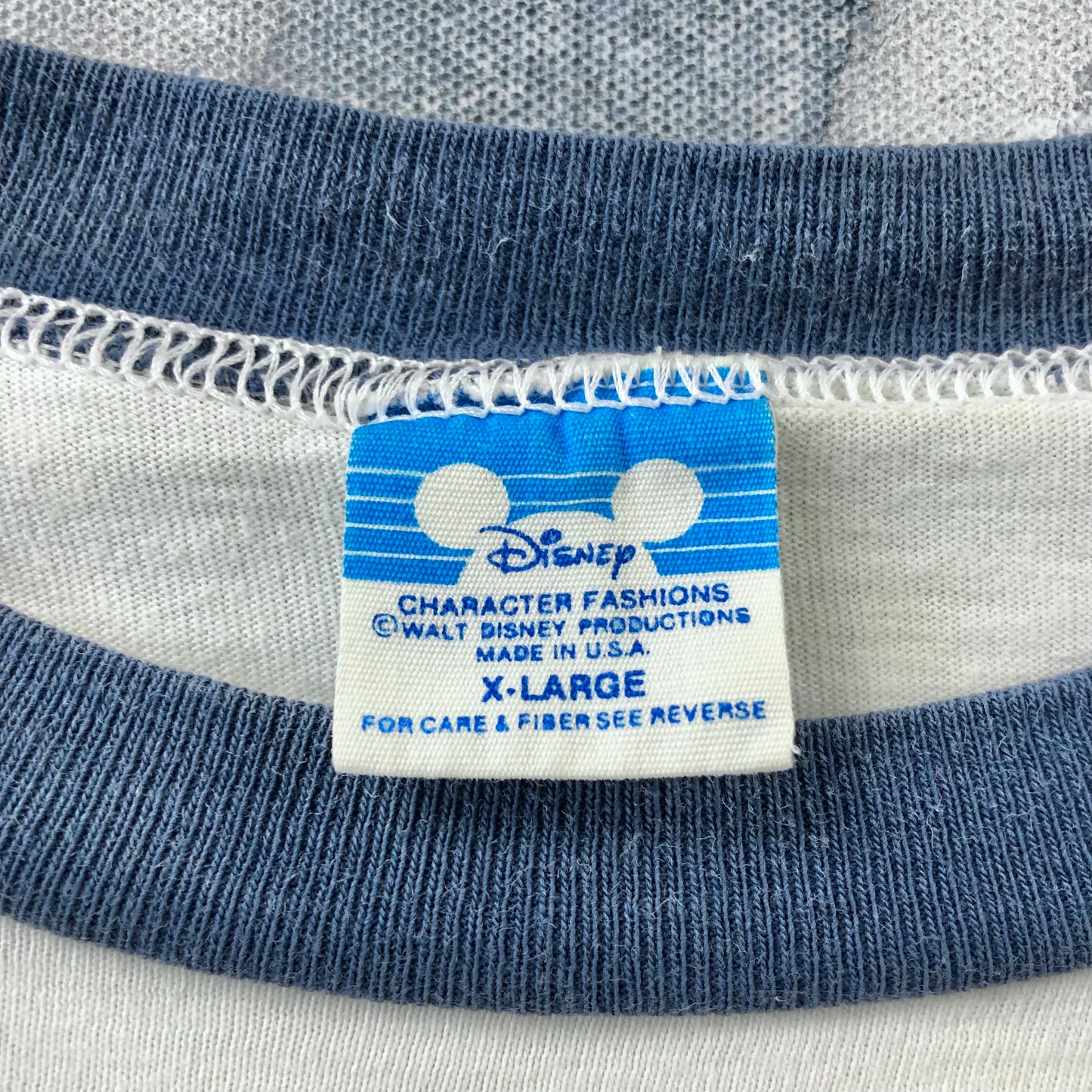Vintage USA 80s Walt Disney Mickey Mouse Ringer T Shirt XL