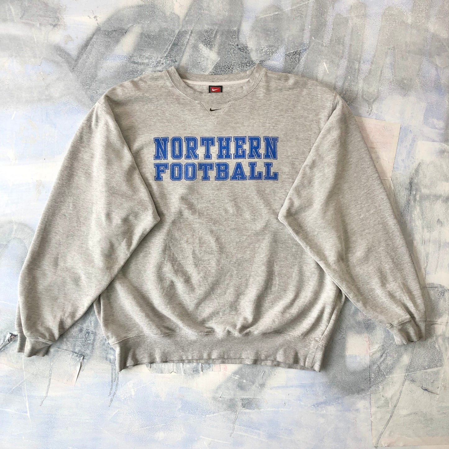 Vintage Nike Team Northern Football Center Swoosh Crewneck Sweatshirt XL
