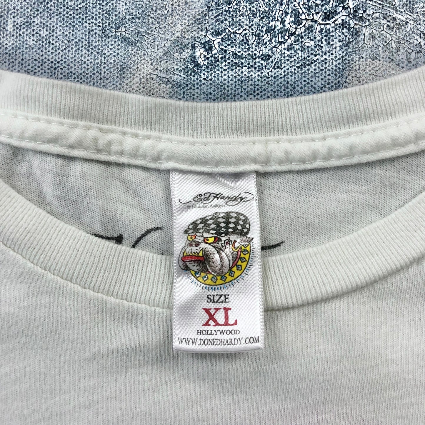 Vintage Y2K Ed Hardy Cannabis Skull T Shirt XL