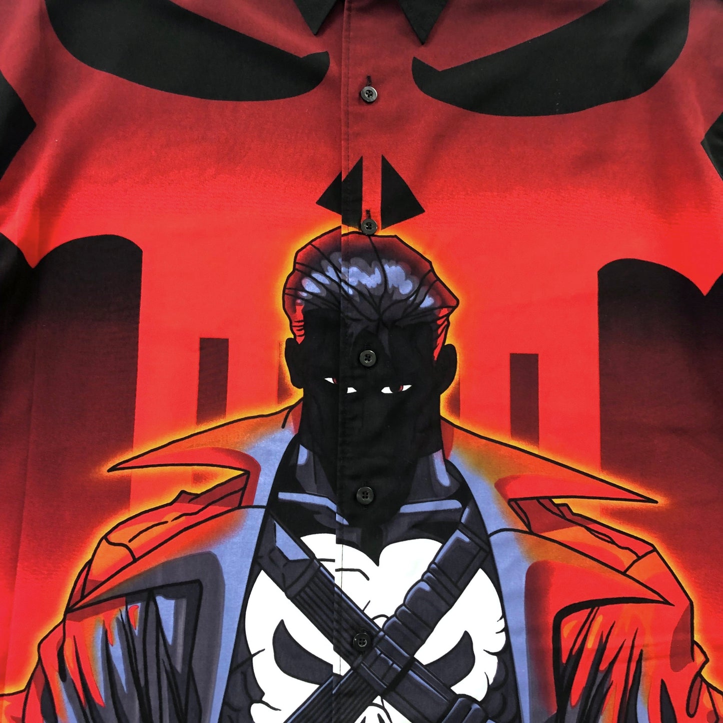 Vintage Marvel The Punisher AOP Button Shirt XL