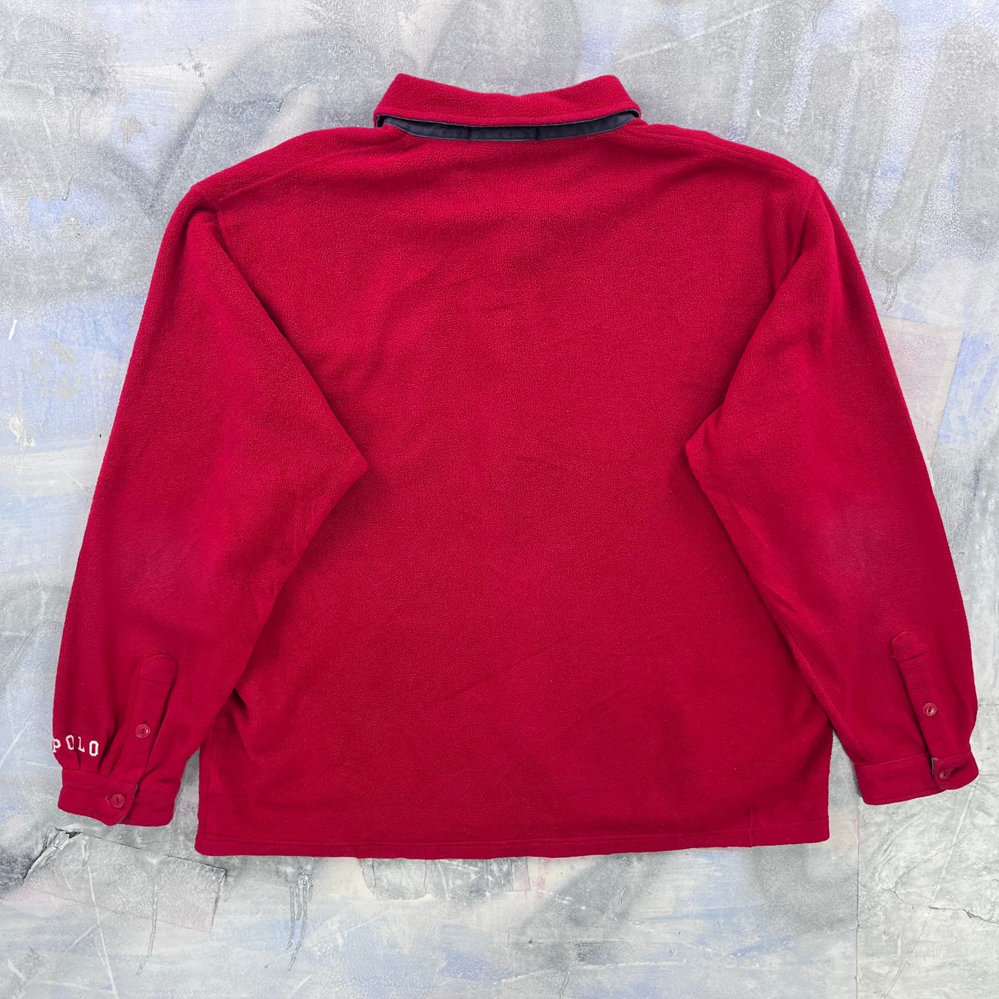 Vintage Polo Sport USA Quarter Button Fleece Sweatshirt XL