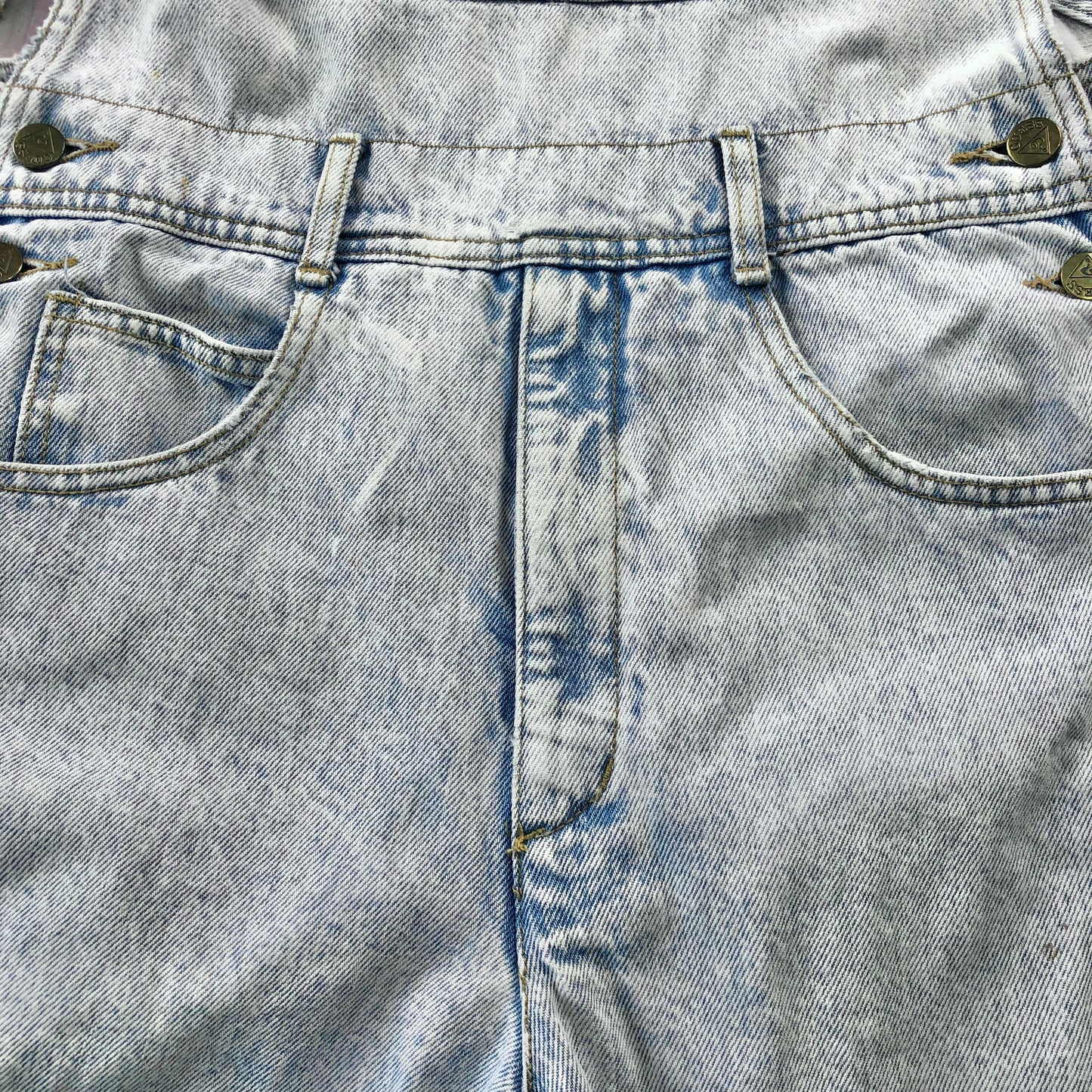 Vintage 90s USA Guess Georges Marciano Washed Denim Overall Jean L