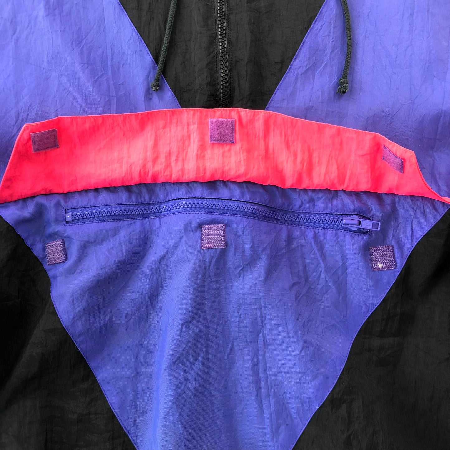 Vintage 90s Puma Colorblock Quarter Zip Hooded Puffer Jacket XL