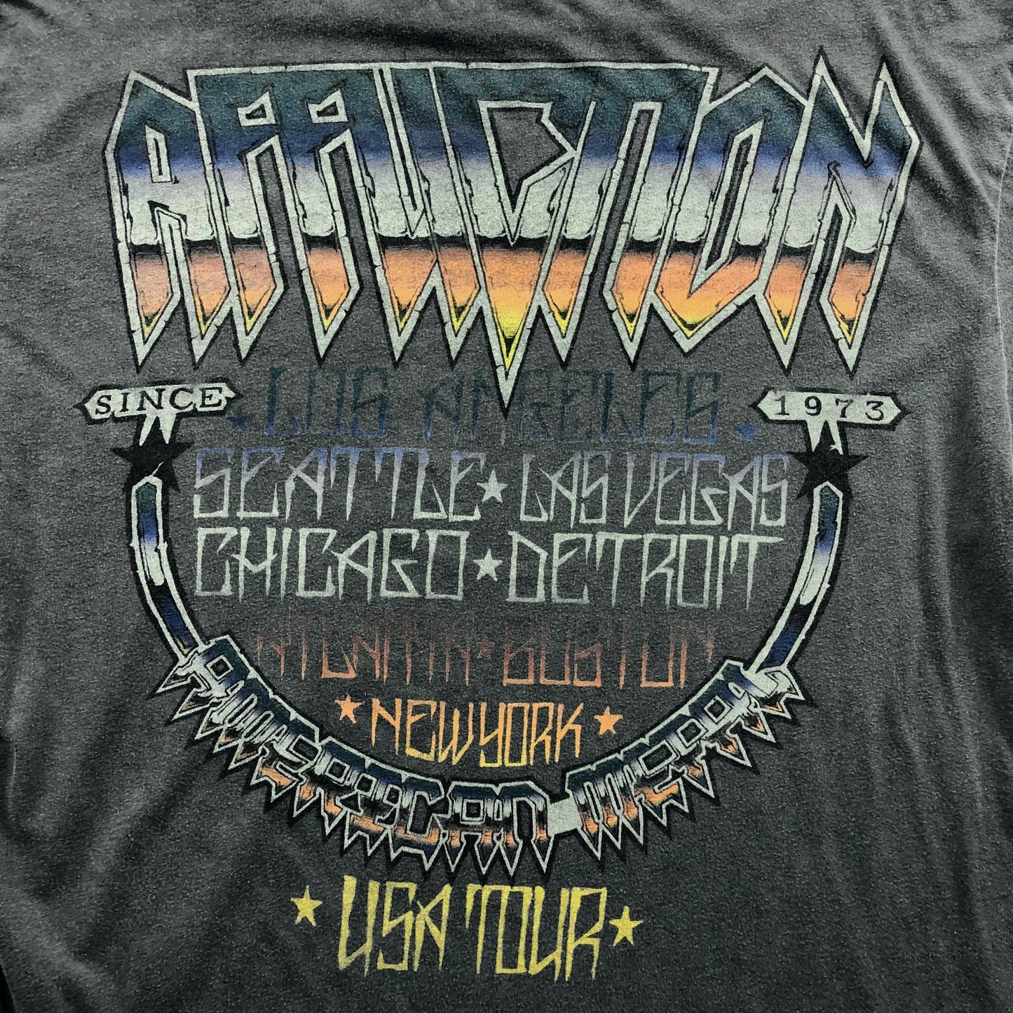 Vintage Y2K USA Affliction American Metal Tour Eagle Skull T Shirt XL